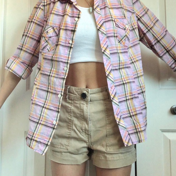 Pink colorful flannel - Picture 2 of 3